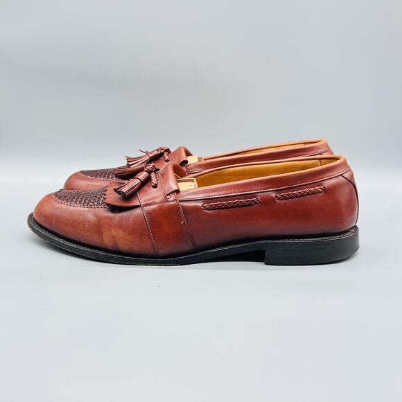 Allen Edmonds Shoes Mens 13 Brown Leather Cody Tassel Loafers Slip On Dress main image 5